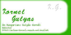 kornel gulyas business card