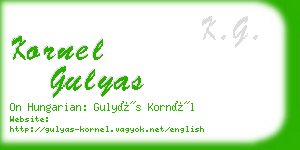 kornel gulyas business card